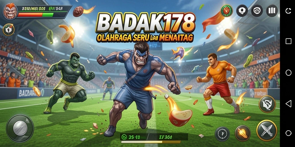 Tampilan gameplay seru dalam BADAK178 dengan aksi olahraga yang mendebarkan.