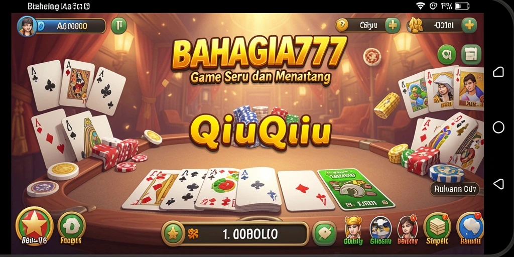 Tampilan gameplay QiuQiu yang menarik dan interaktif.