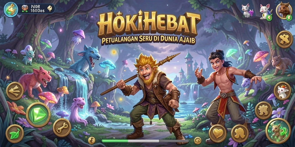 Screenshot gameplay HOKIHEBAT yang menampilkan aksi petualangan seru.