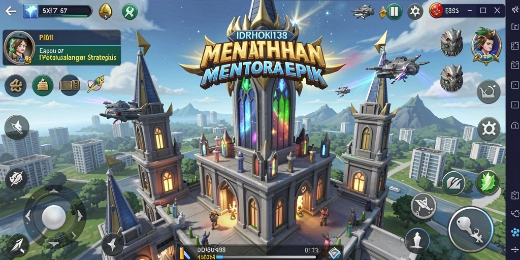 Tampilan screenshot IDRHOKI138 menampilkan aksi seru pertahanan menara.