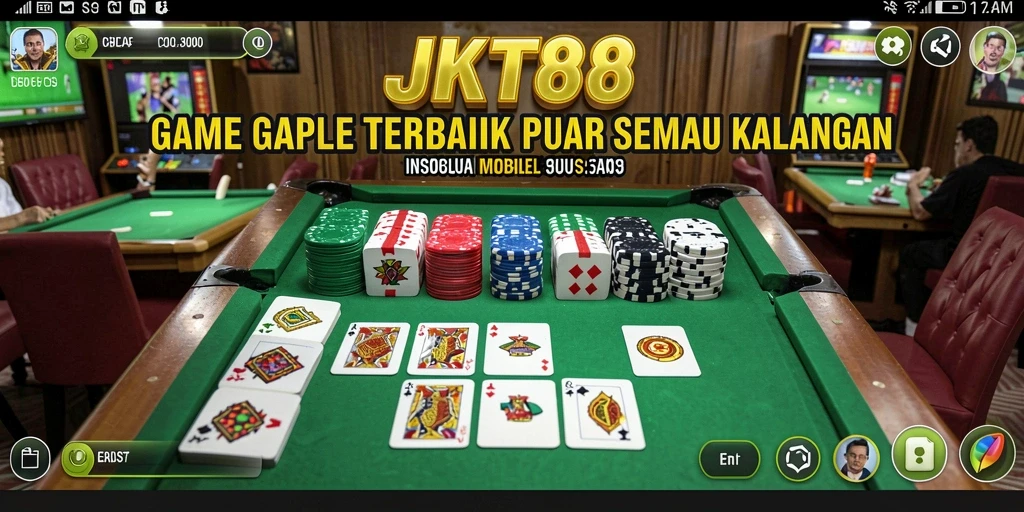 Tampilan gameplay seru JKT88 dalam permainan Gaple.