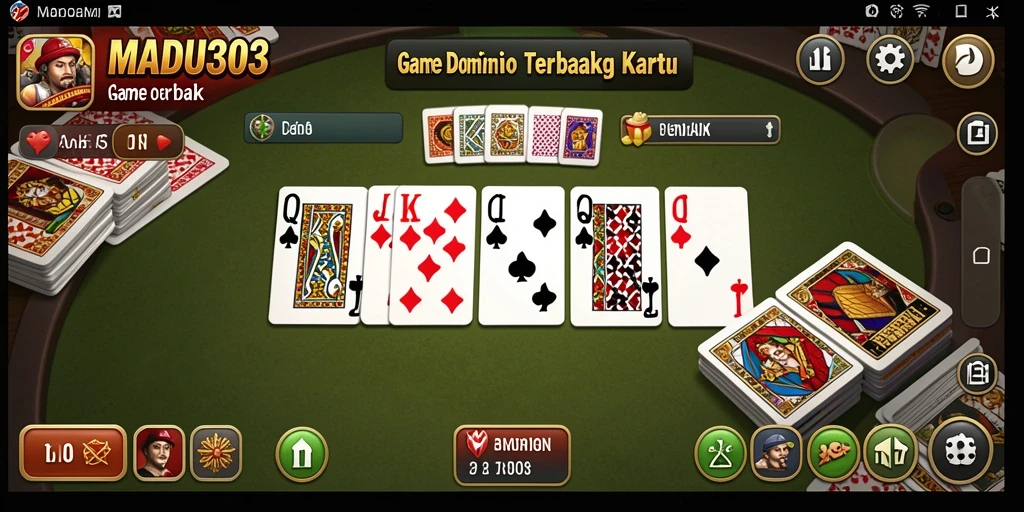 Screenshot MADU303 menampilkan aksi seru permainan Domino.