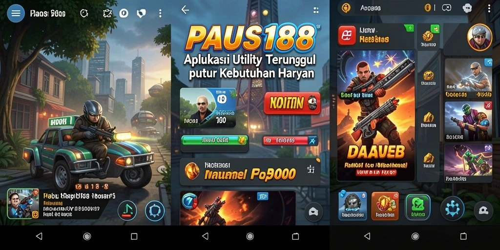 Tampilan antarmuka pengguna PAUS188 yang modern dan intuitif.