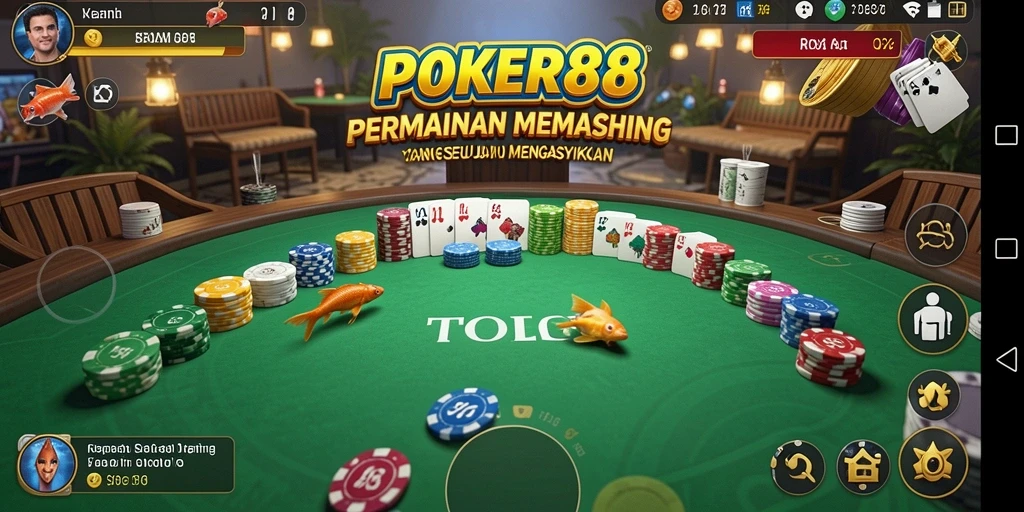 Tampilan gameplay POKER88 yang menarik dan seru saat memancing.